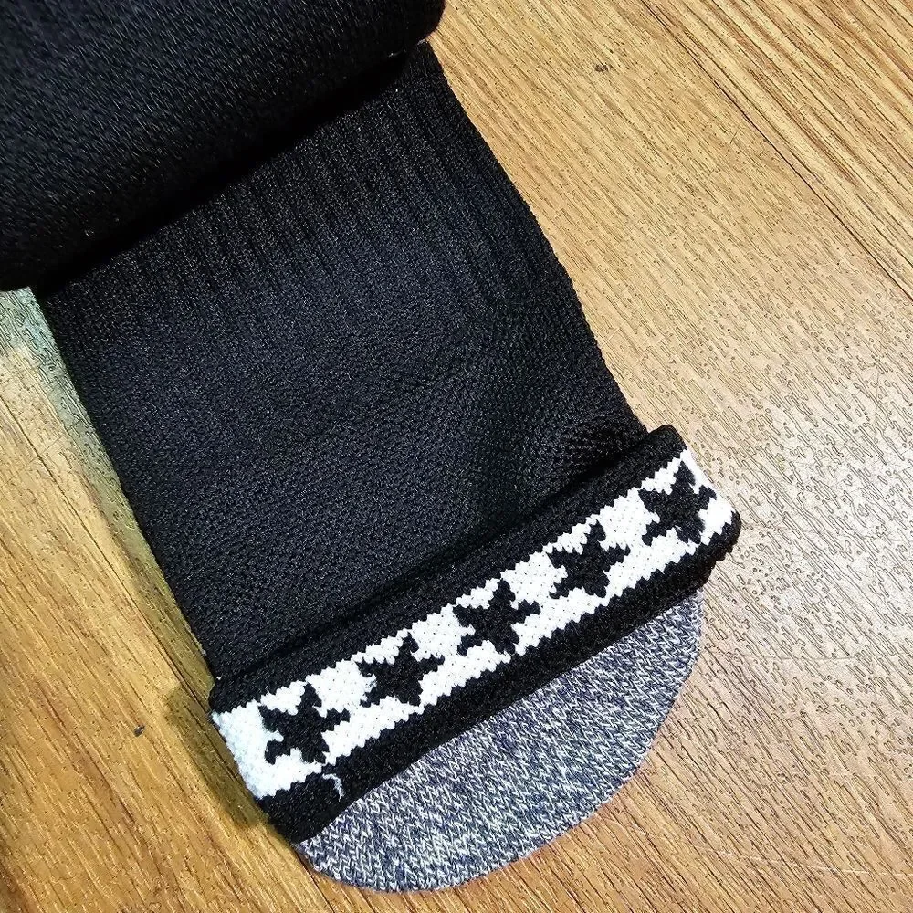 Adidas 5 Star Team Crew Socks Black White Running Gym Training Cushion Unisex M